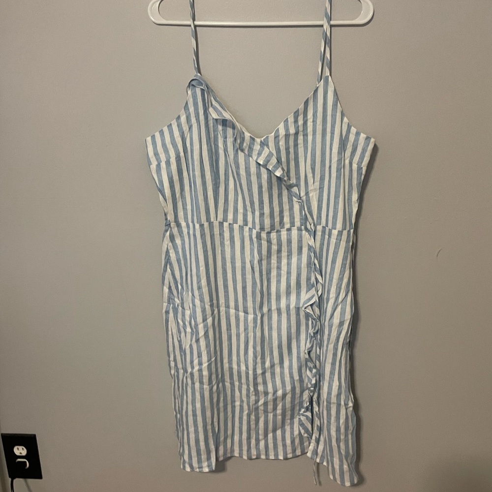 NWT ModCloth Blue and White Sundress Size 14